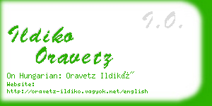 ildiko oravetz business card